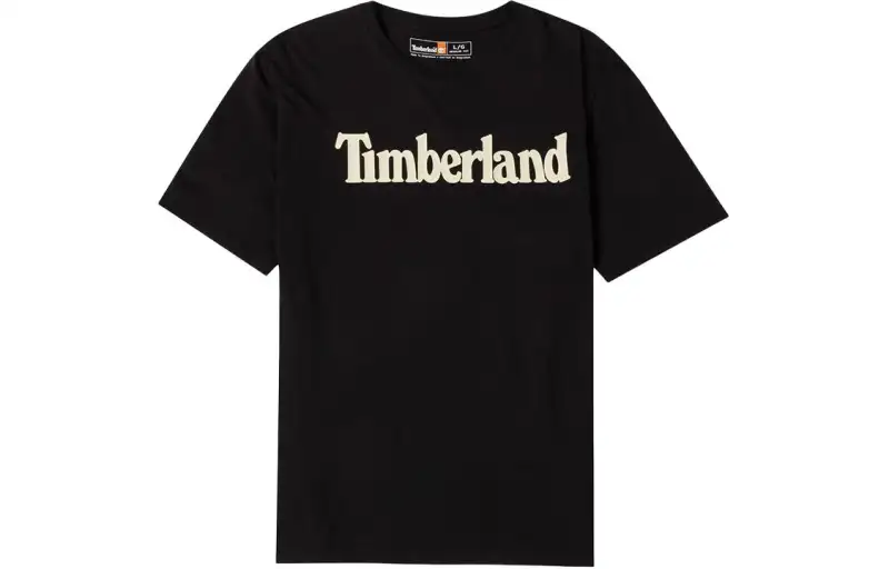 Timberland Drop Shoulder Sleeve T Shirt Men's Black