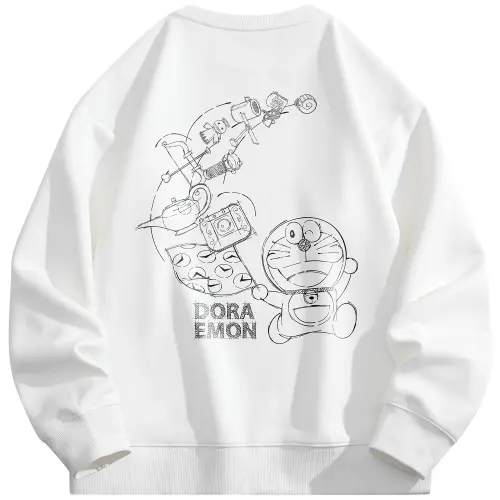 Doraemon Sweatshirts Unisex Crew Neck Moderate Plus Size