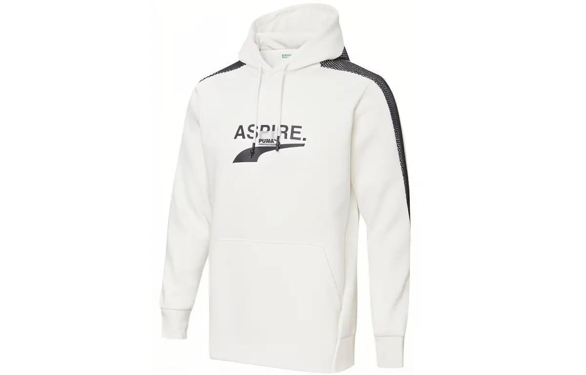 PUMA Sweatshirts Men's White Hooded Moderate Regular