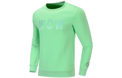 Li Ning Sweatshirts Men's Green Crew Neck Moderate Regular
