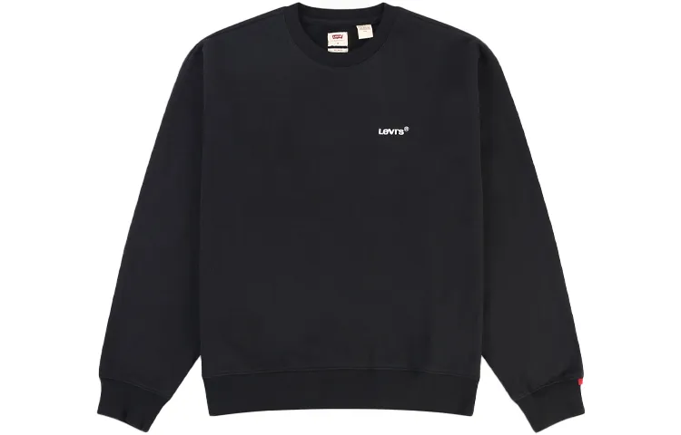 Levi's Sweatshirts Men's Black Crew Neck Moderate Straight Fit