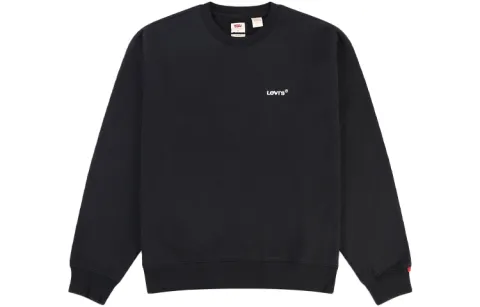 Levi's Sweatshirts Men's Black Crew Neck Moderate Straight Fit