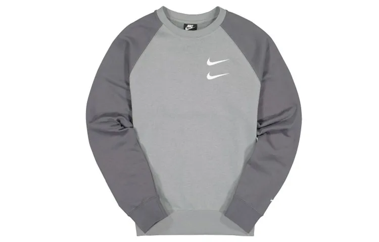 Nike Sweatshirts Men's Gray Crew Neck Moderate Regular