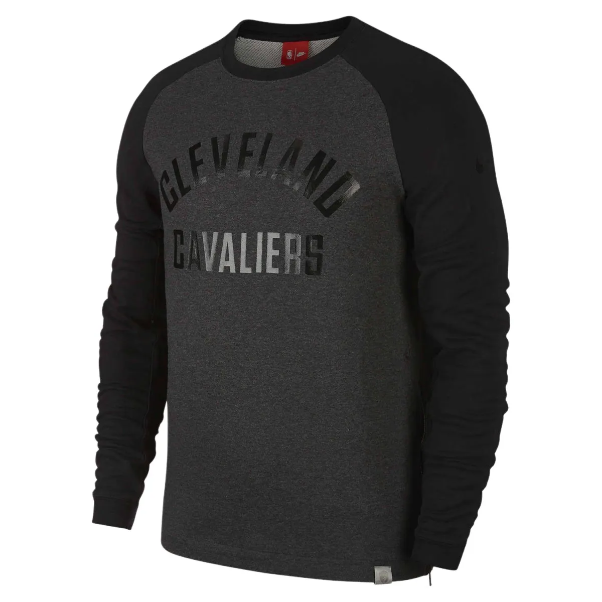 Nike Sweatshirts Men's Black Crew Neck Moderate Straight Fit