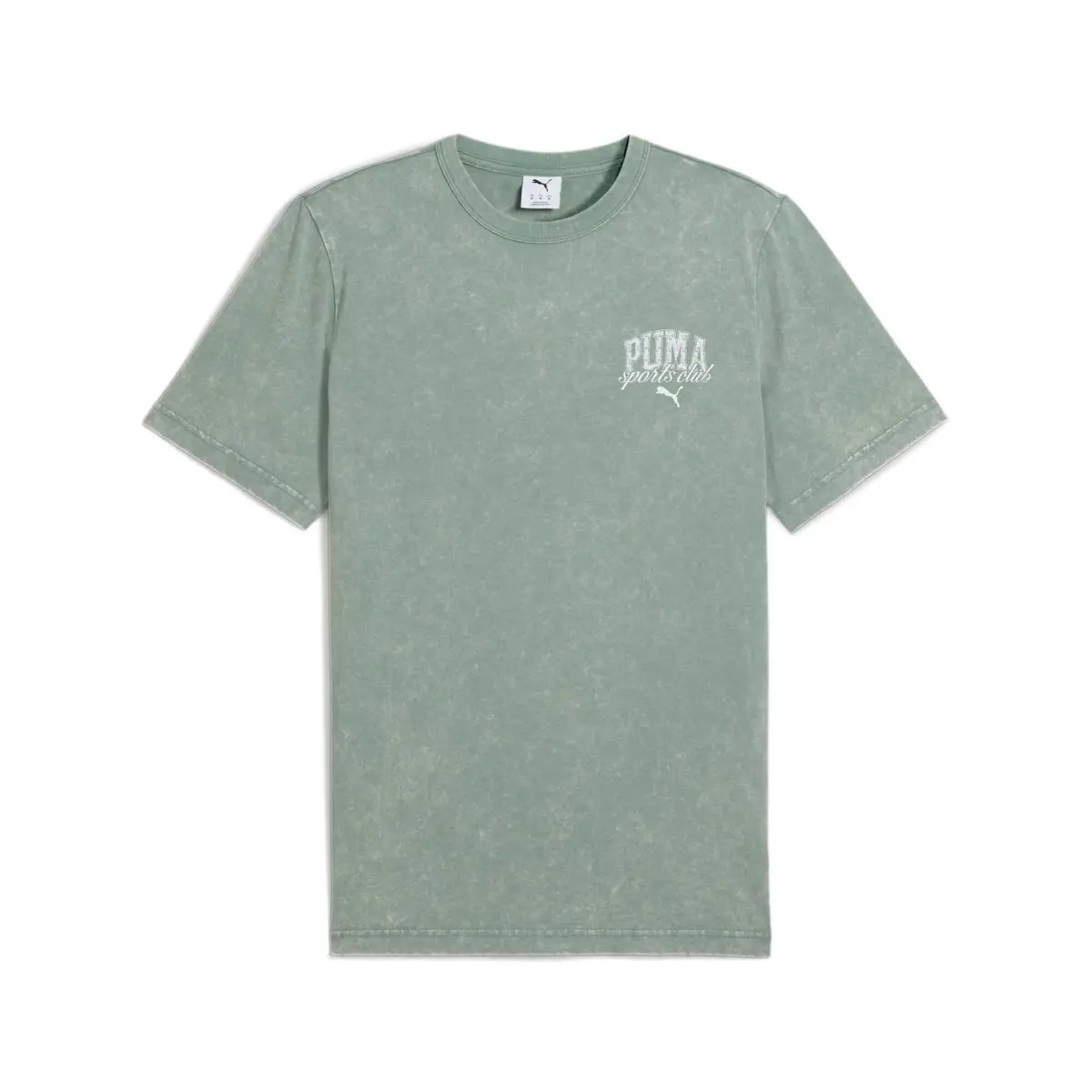 PUMA T-Shirts Men's Haze Blue Crew Neck Moderate Straight Fit