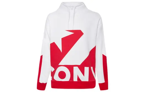 Converse Sweatshirts Men's Red Stand Collar Moderate Regular