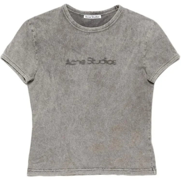 Acne Studios Blurred Logo Crewneck T Shirt