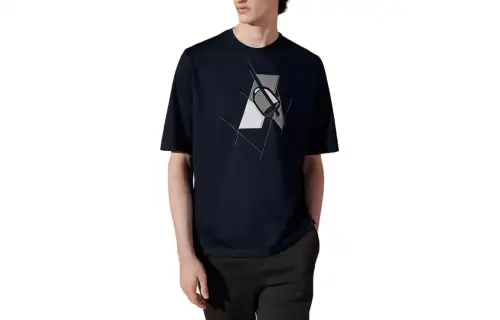 HERMES T Shirt Men's Marine Blue