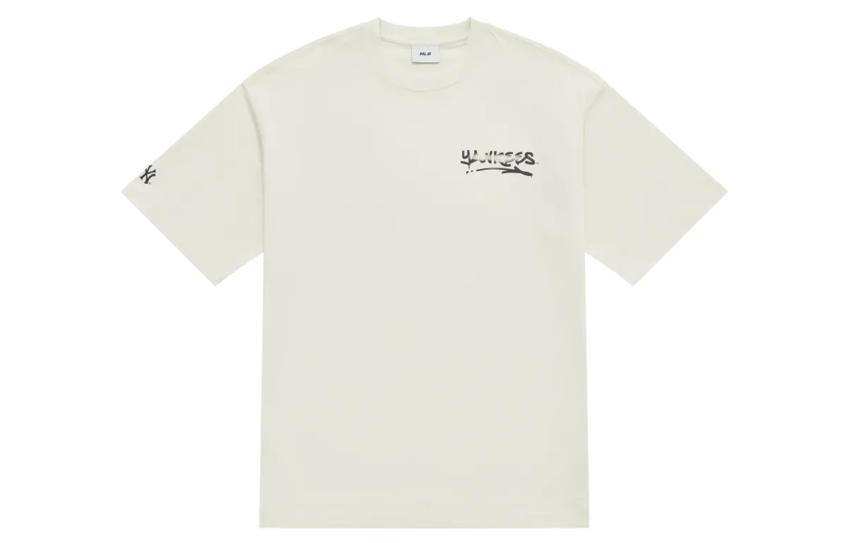 MLB New York Yankees Basic Collection SS25 T Shirt Unisex Deep Ivory