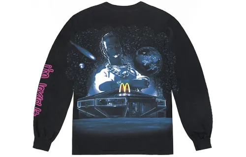 Travis Scott X McDonald's Action Figure Space L/S T Shirt