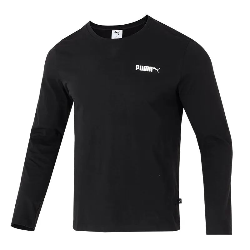 PUMA T-Shirts Men's Black Crew Neck Moderate