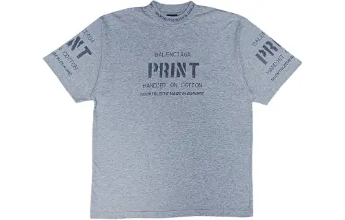 Balenciaga T Shirt Regular Fit Men's Gray