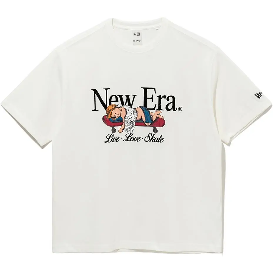 New Era T-Shirts Men's White Crew Neck