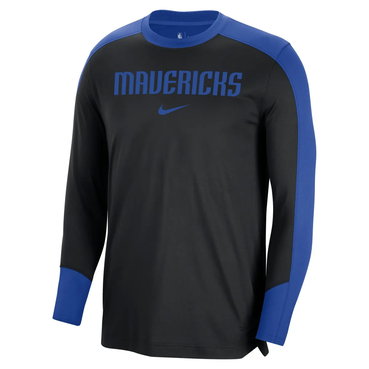 Nike x NBA Dallas Mavericks COLORBLOCK PREGAME T Shirt Unisex Black