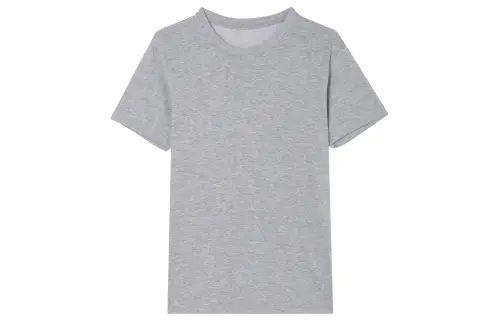 UNIQLO T Shirts Unisex Gray Crew Neck Moderate