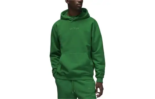 Jordan Wordmark Sweatshirts Men's Green Hooded Moderate Regular