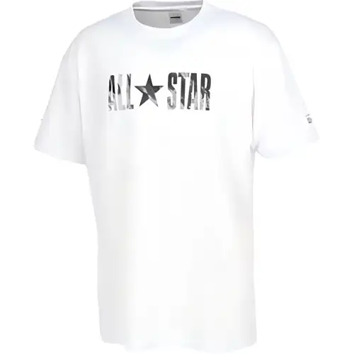 Converse T Shirts Men's White Crew Neck Moderate