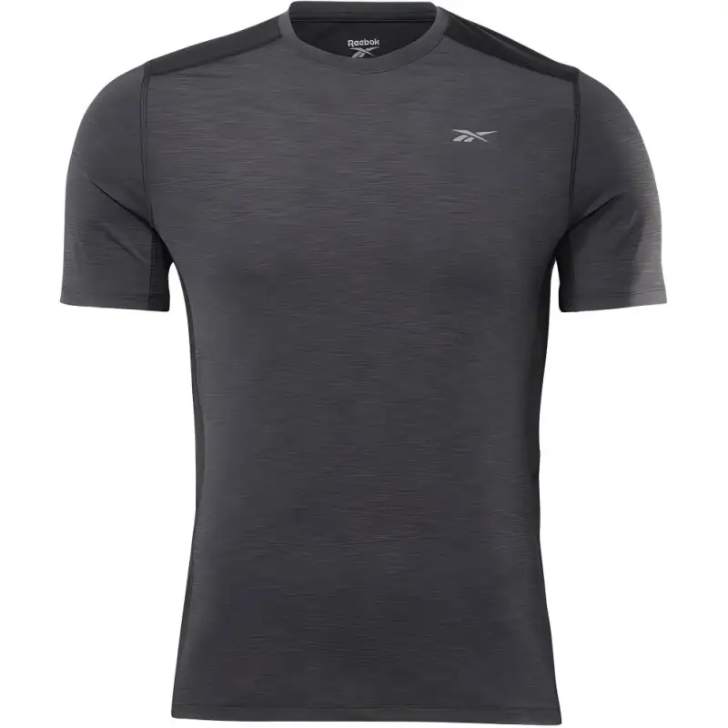 Reebok T Shirts Men's Black Crew Neck Moderate Straight Fit