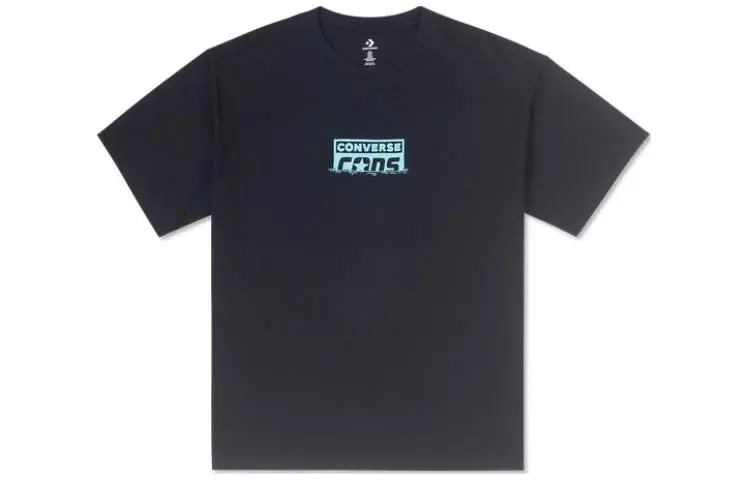 Converse T-Shirts Men's Black Crew Neck Moderate Straight Fit
