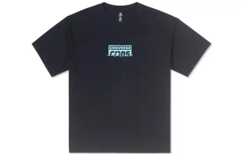 Converse T Shirts Men's Black Crew Neck Moderate Straight Fit