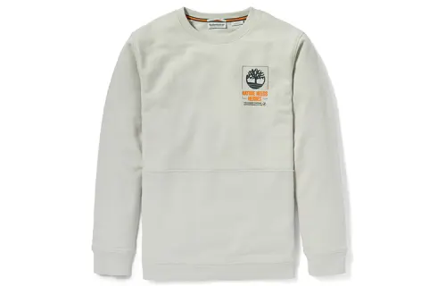 Timberland Sweatshirts Men's White Sand Crew Neck Moderate Regular