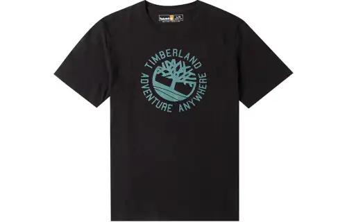 Timberland T Shirts Men's Black Crew Neck Moderate