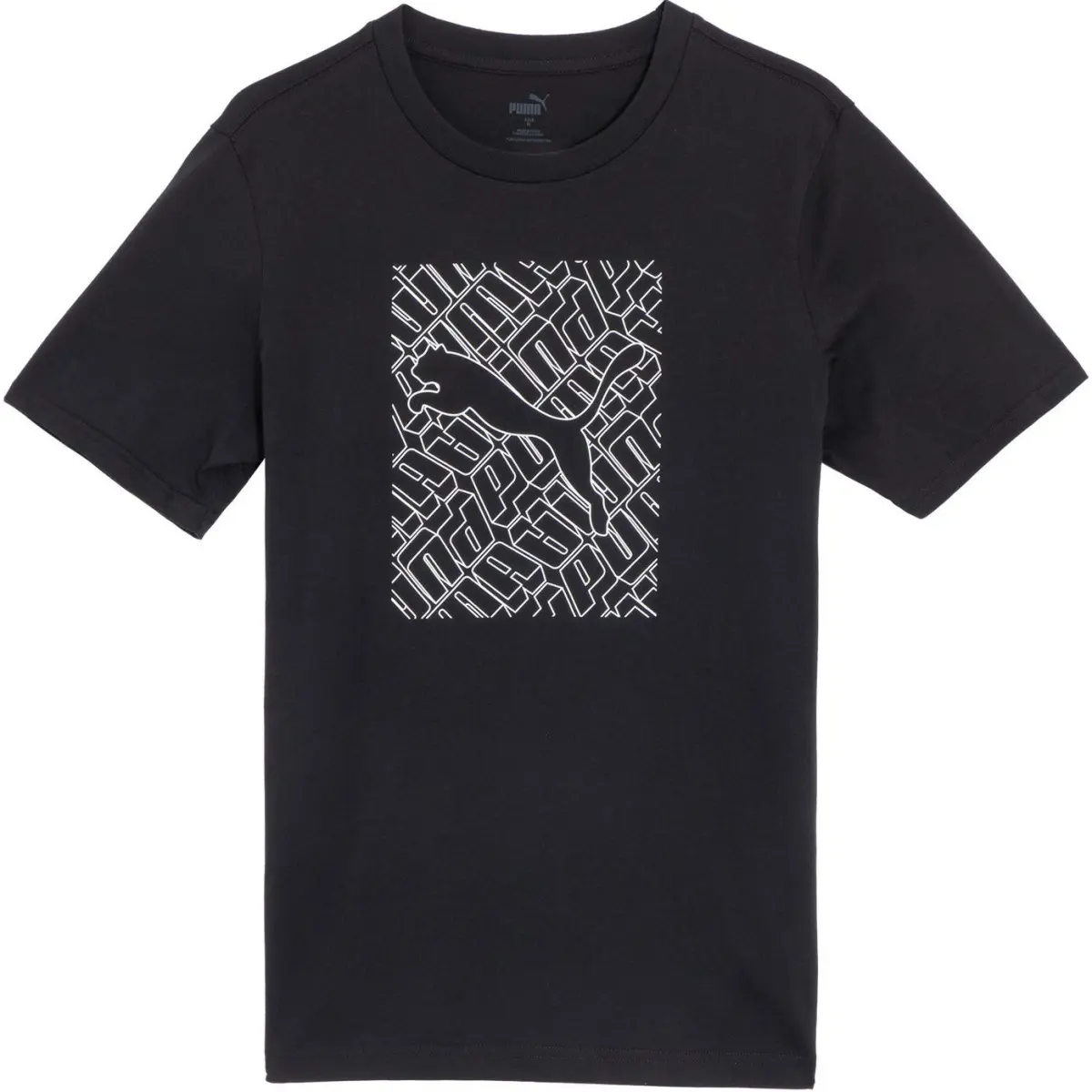PUMA T-Shirts Unisex Black Crew Neck Moderate