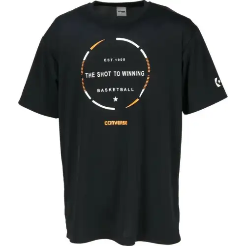 Converse T Shirts Men's Black Crew Neck