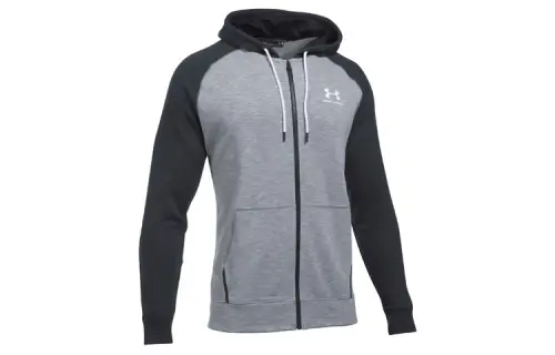 Under Armour Sweatshirts Men's Gray Hooded Moderate Cardigan