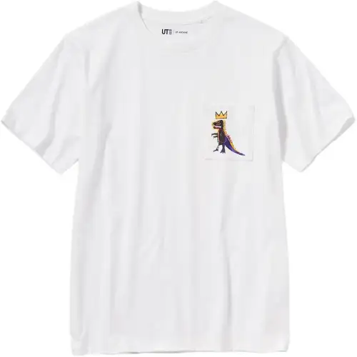 UNIQLO T Shirts Unisex White Crew Neck Moderate