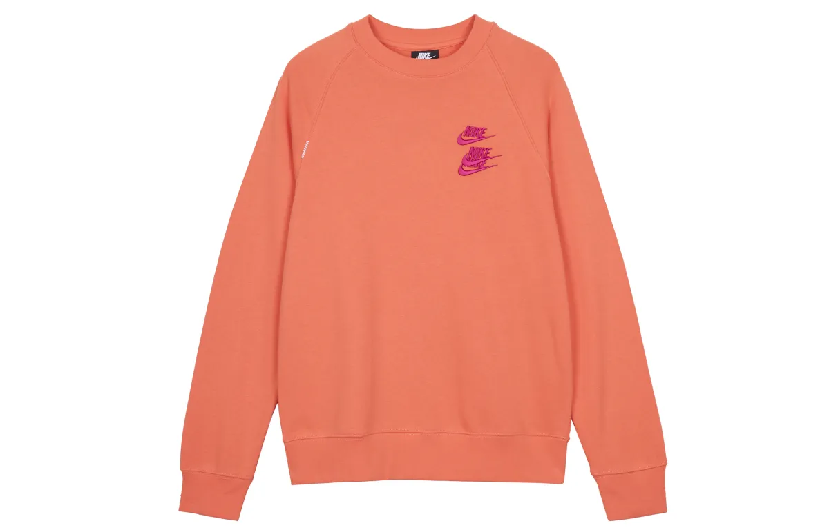 Nike Sweatshirts Men's Orange Crew Neck Moderate Regular