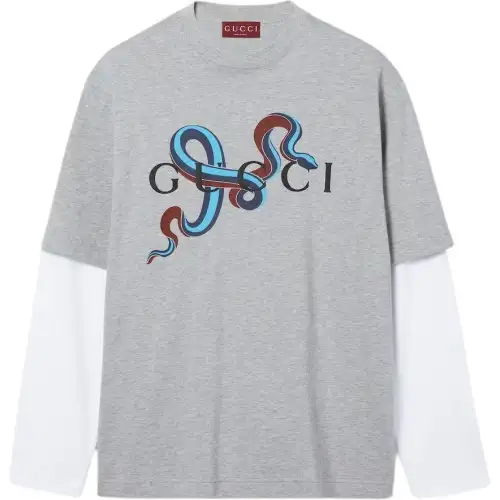 GUCCI SS25 T Shirt Men's Heather Gray