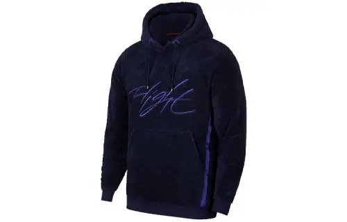 Jordan Flight Sweatshirts Men's Blue Hooded Moderate Regular