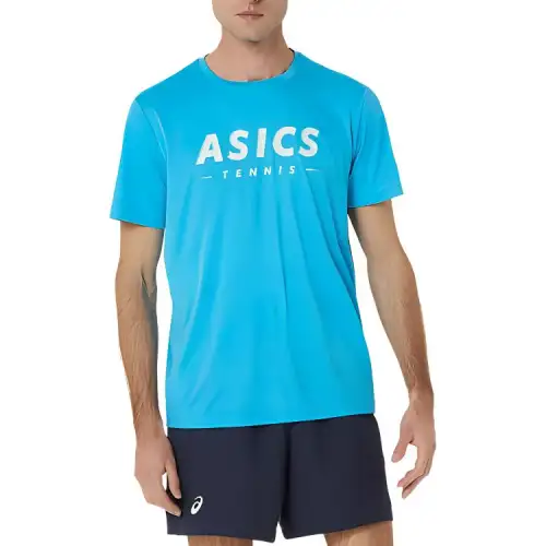 Asics T Shirt Men's Numbers Aquarium Color