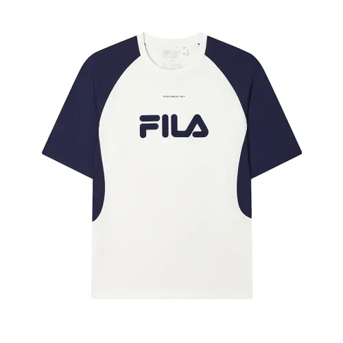 FILA T Shirts Men's Cloud White Crew Neck