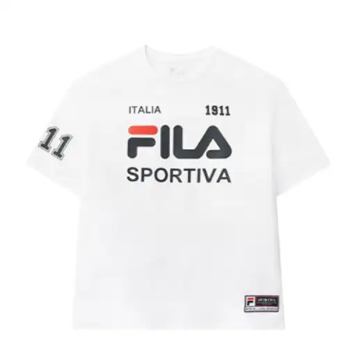FILA T Shirts Men's White Crew Neck Moderate
