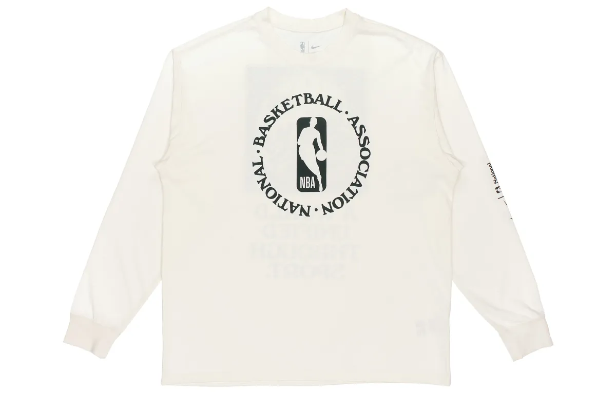 Nike NBA Sweatshirts Men's Ivory Crew Neck Moderate Regular
