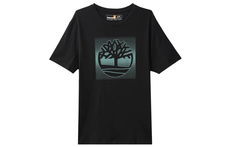 Timberland T Shirts Men's Black Crew Neck Moderate