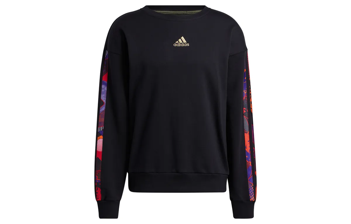 Adidas Sweatshirts Men's Black Crew Neck Moderate Regular