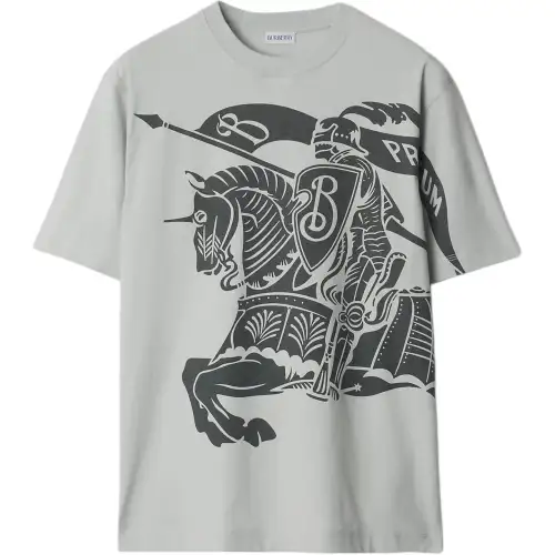 Burberry Equestrian Knight-Motif Crewneck T-Shirt