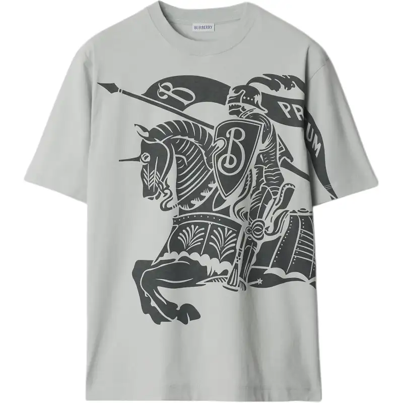 Burberry Equestrian Knight-Motif Crewneck T-Shirt