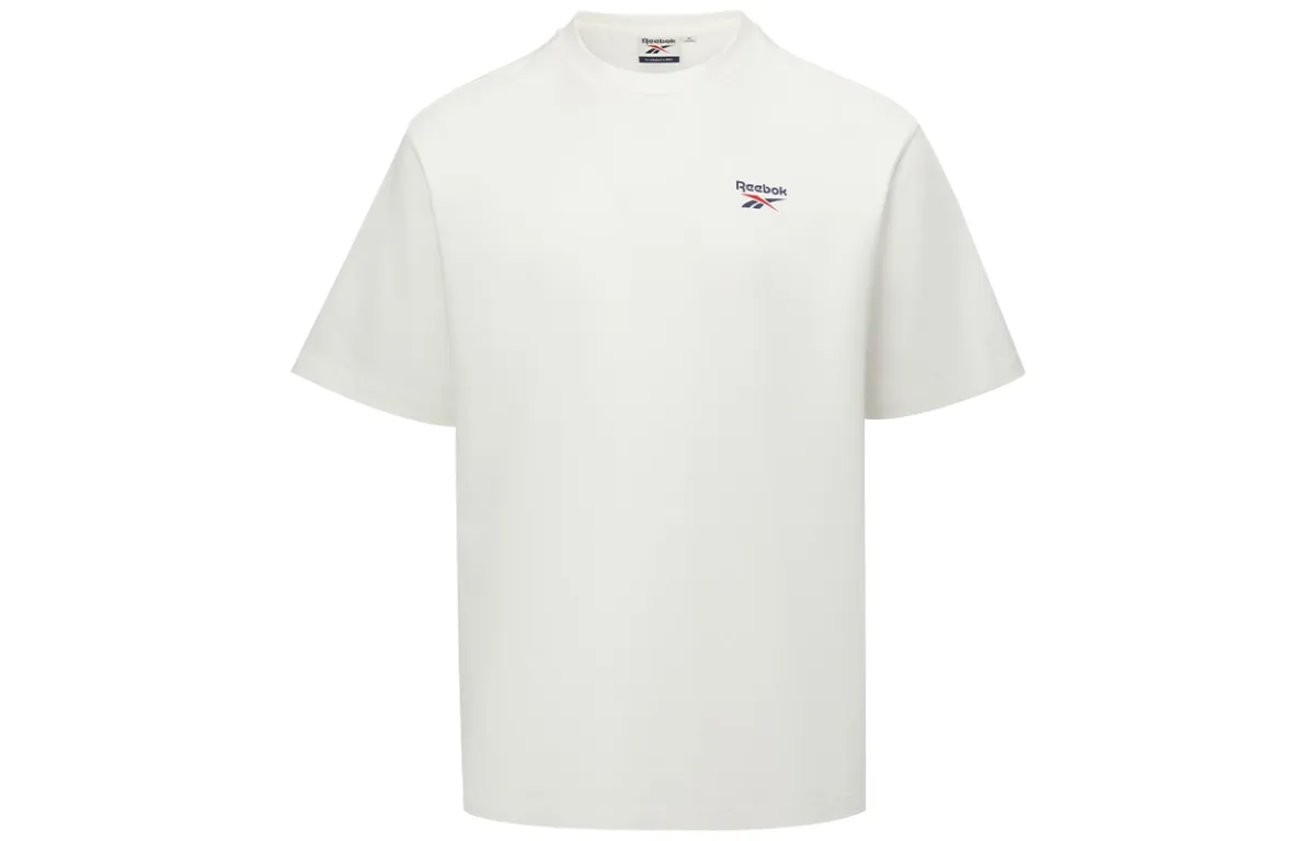 Reebok T-Shirts Unisex White Crew Neck Moderate