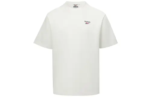 Reebok T Shirts Unisex White Crew Neck Moderate Straight Fit