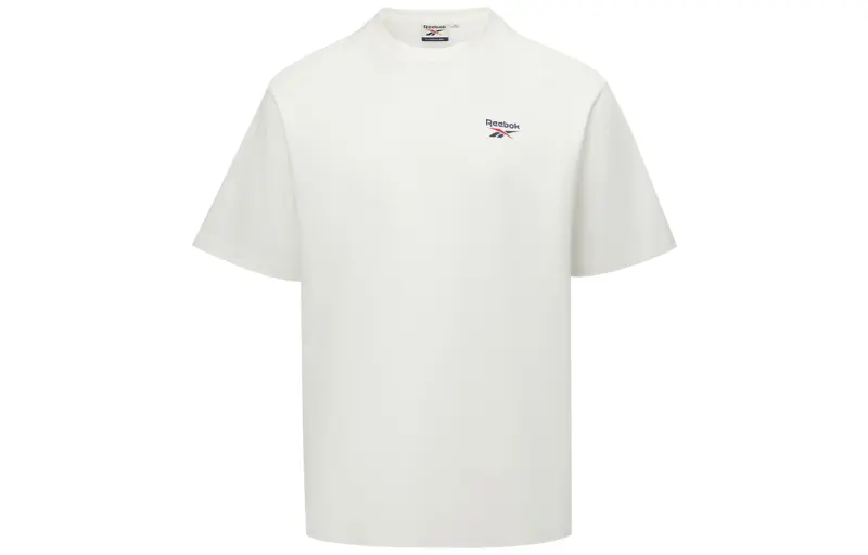 Reebok T Shirts Unisex White Crew Neck Moderate Straight Fit