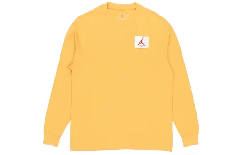 Jordan ESSENTIALS CREW Sweatshirts Men's Yellow Crew Neck Moderate Regular