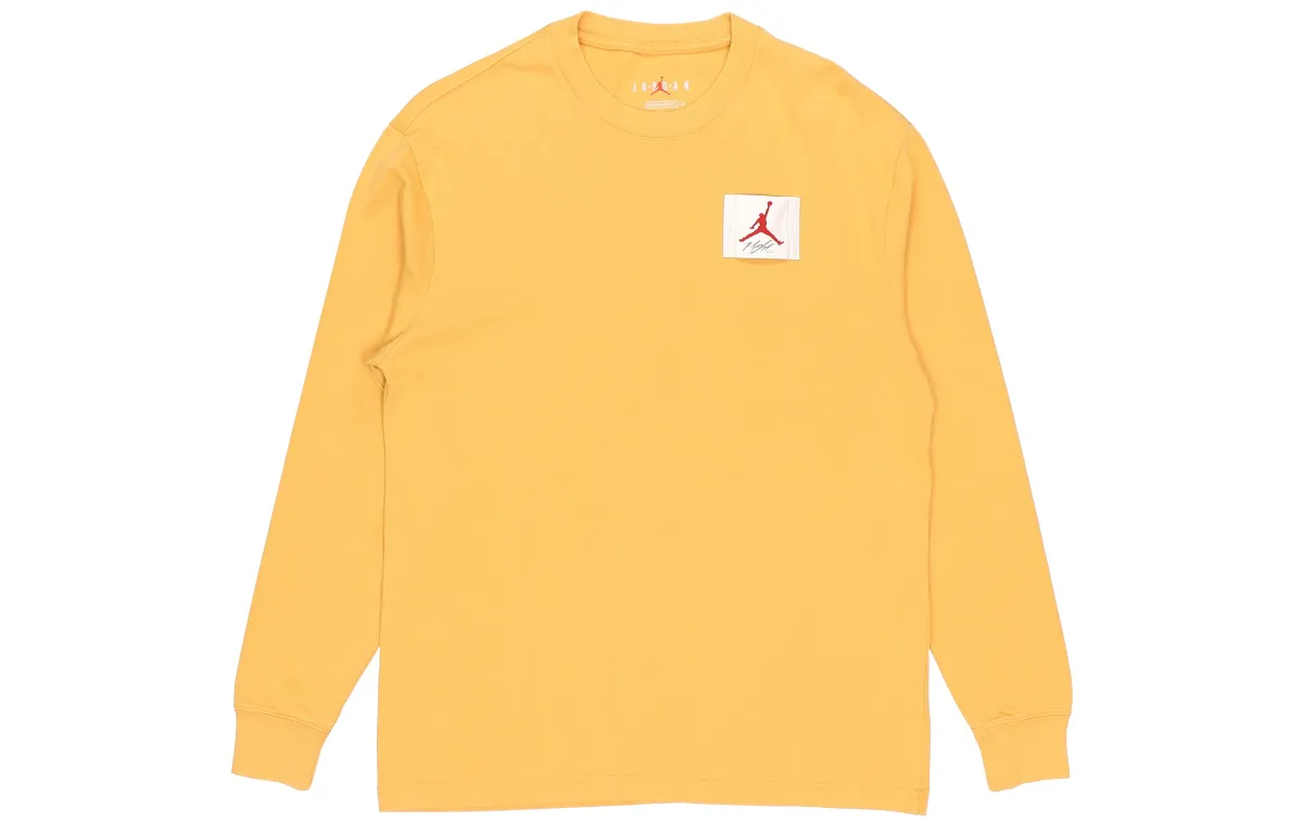 Jordan ESSENTIALS CREW Sweatshirts Men's Yellow Crew Neck Moderate Regular