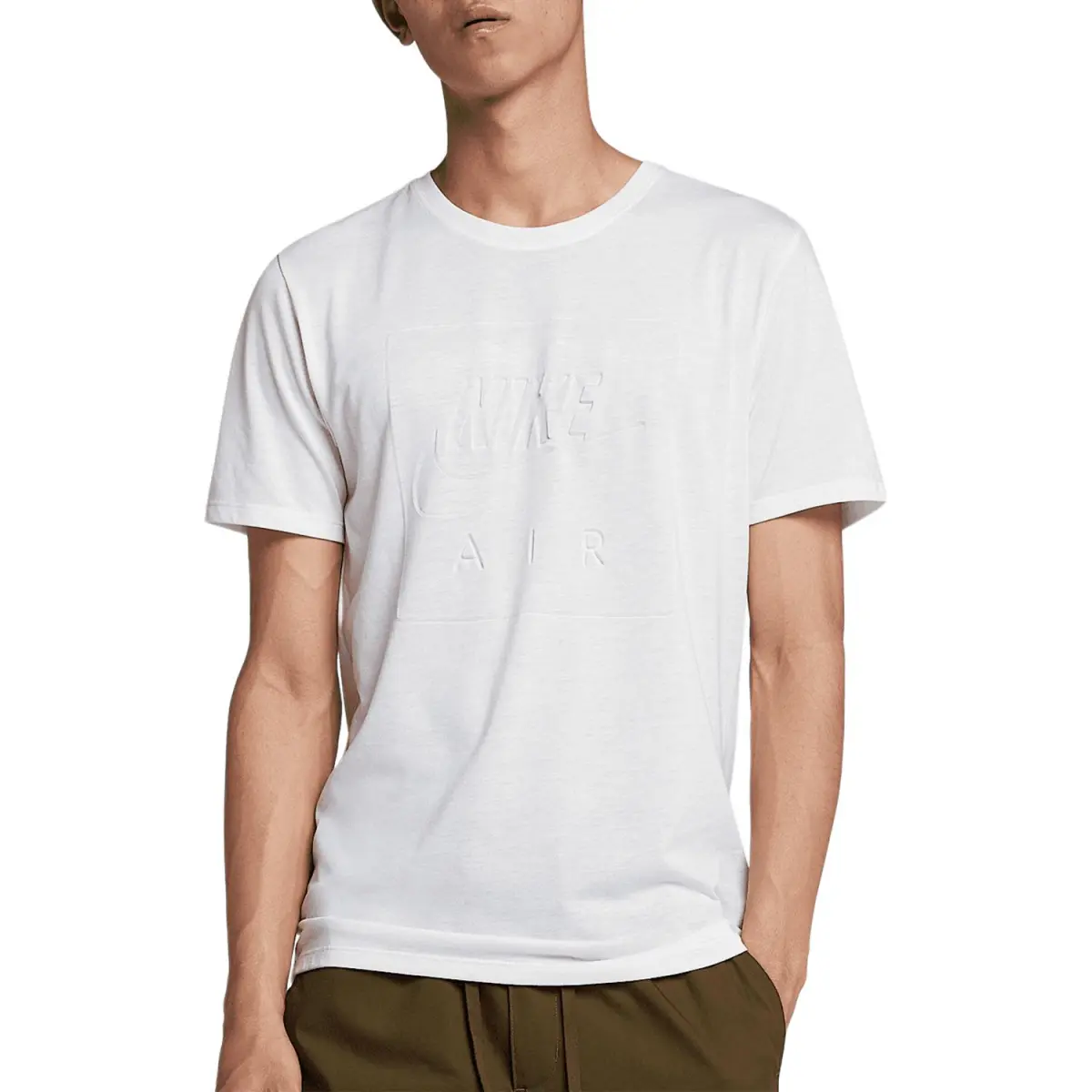 Nike T-Shirts Men's White Crew Neck Moderate