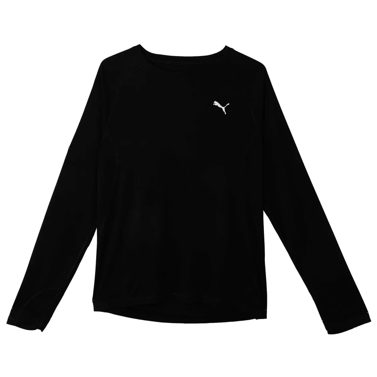 PUMA T-Shirts Men's Black Crew Neck Moderate Straight Fit