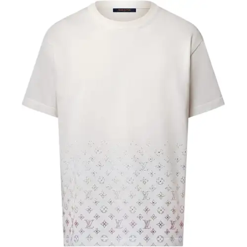 LOUIS VUITTON 1AGTLE Monogram Gradient Embellished Short Sleeved Crewneck
