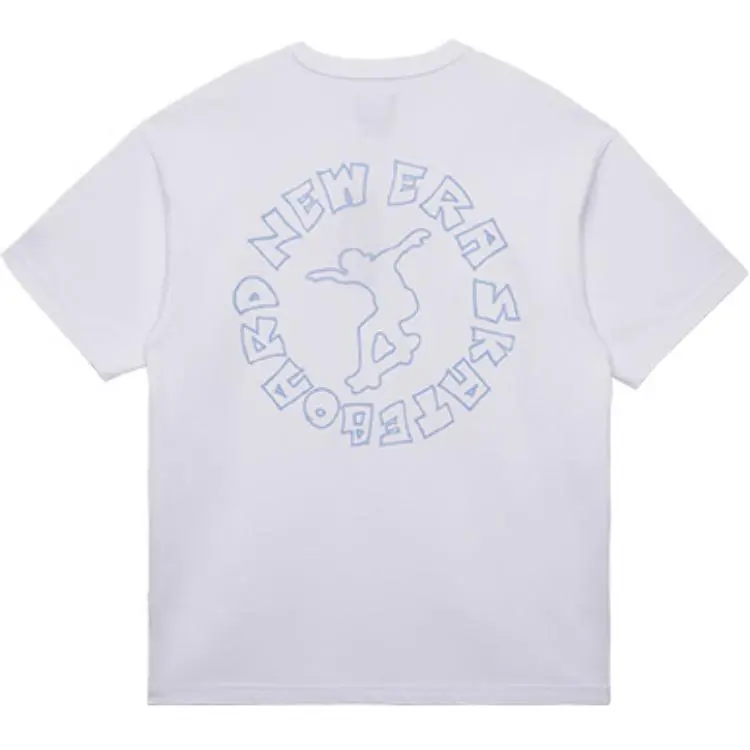 New Era T-Shirts Men's White Crew Neck Moderate Straight Fit